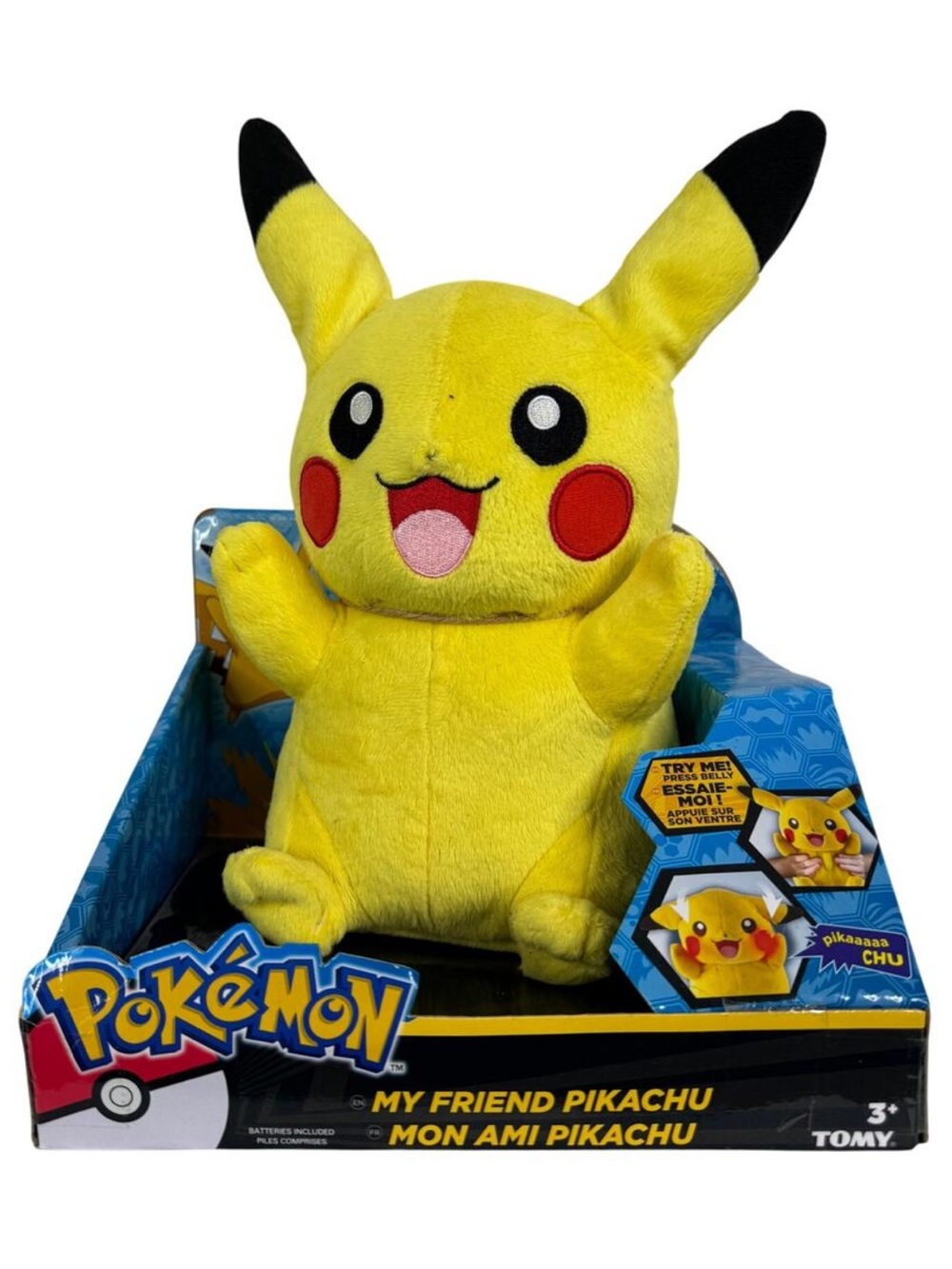 New TOMY Pokemon My Friend Pikachu Plush Toy‎ With 10 Sounds And Phrases